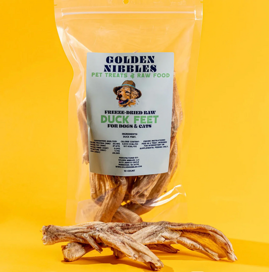 Golden Nibbles | Freeze-Dried Raw Duck Feet
