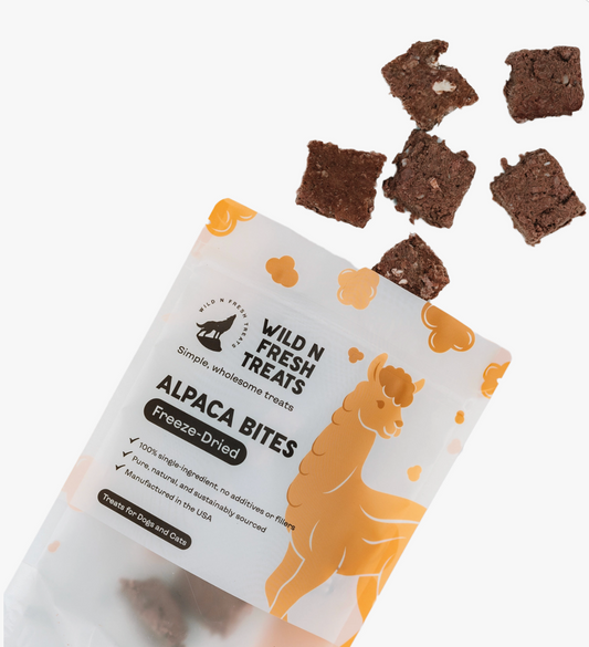 Wild N Fresh Treats | Freeze-Dried Alpaca Bites – 4 oz