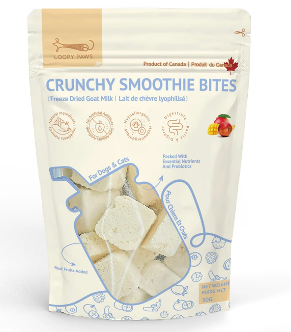 Loopy Paws | Crunchy Smoothie Bites – Mango & Apple