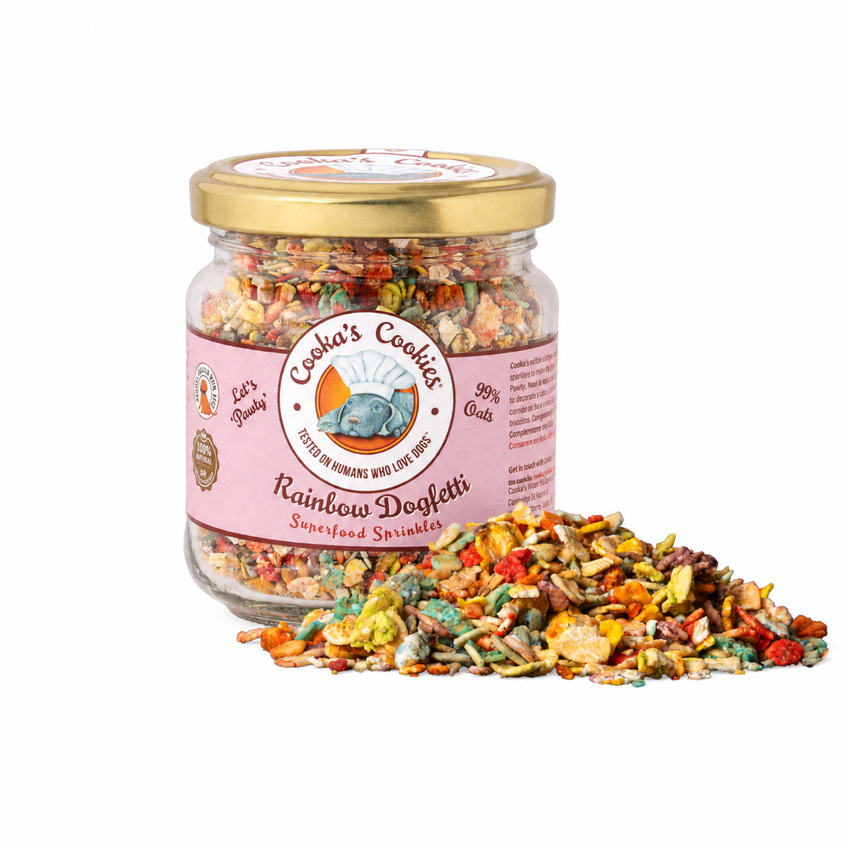 Cooka’s Cookies | Rainbow Dogfetti Superfood Sprinkles – 90g