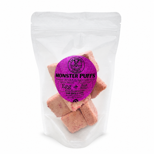 Fur Monster Goodies Monster Puffs | Freeze-Dried Organic Egg &Goat Kefir Treats