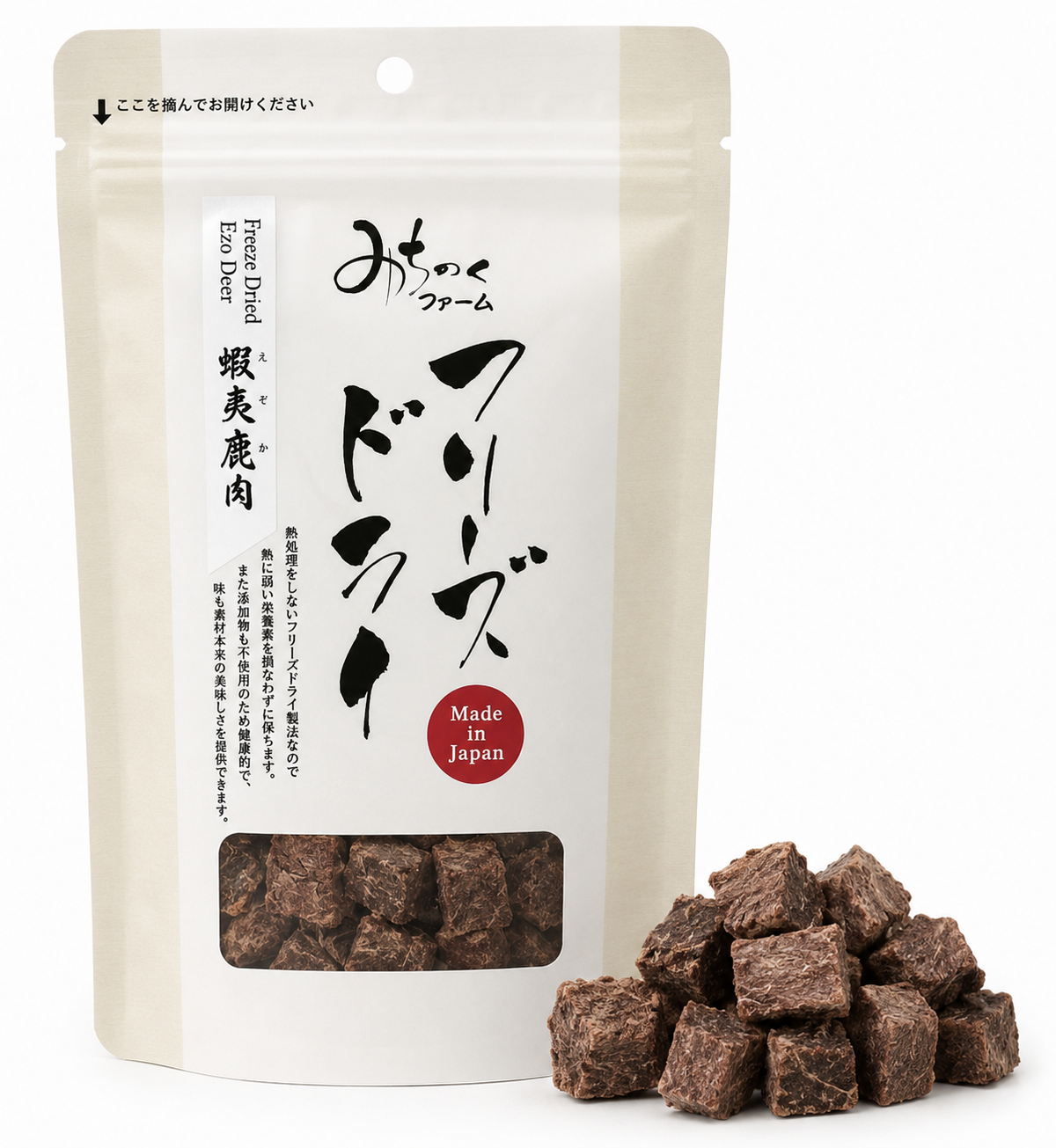 Michinoku Farm | Freeze-Dried Ezo Deer Meat 50 g / 1.76 oz