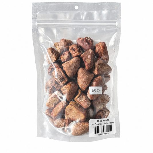 Golden Nibbles| Freeze-Dried Raw Duck Hearts