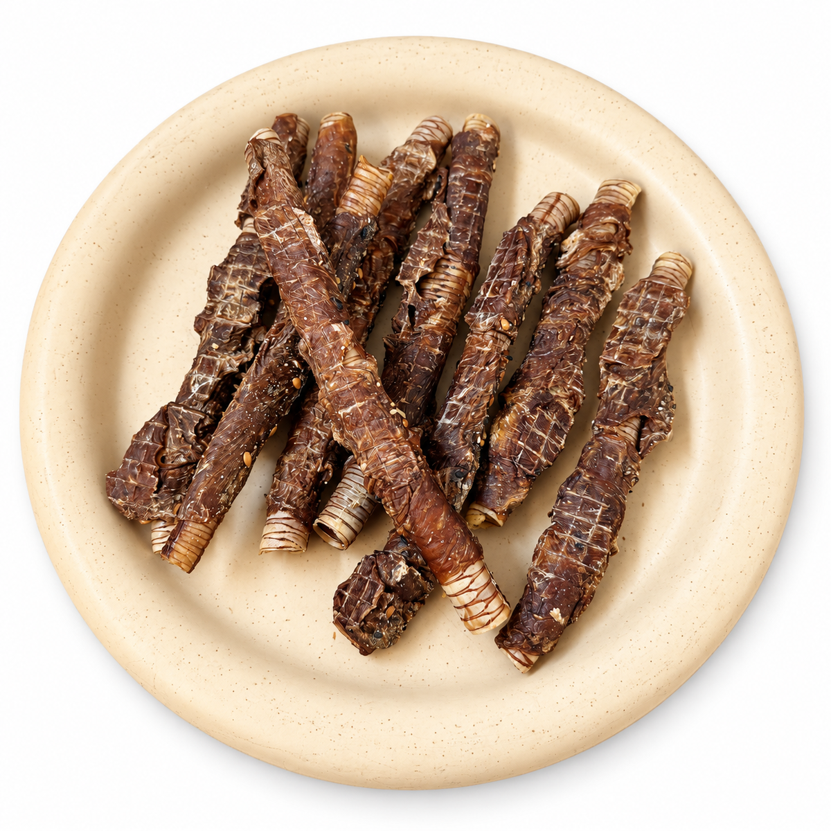 Duck-Wrapped Goose Trachea with Seeds &Nuts