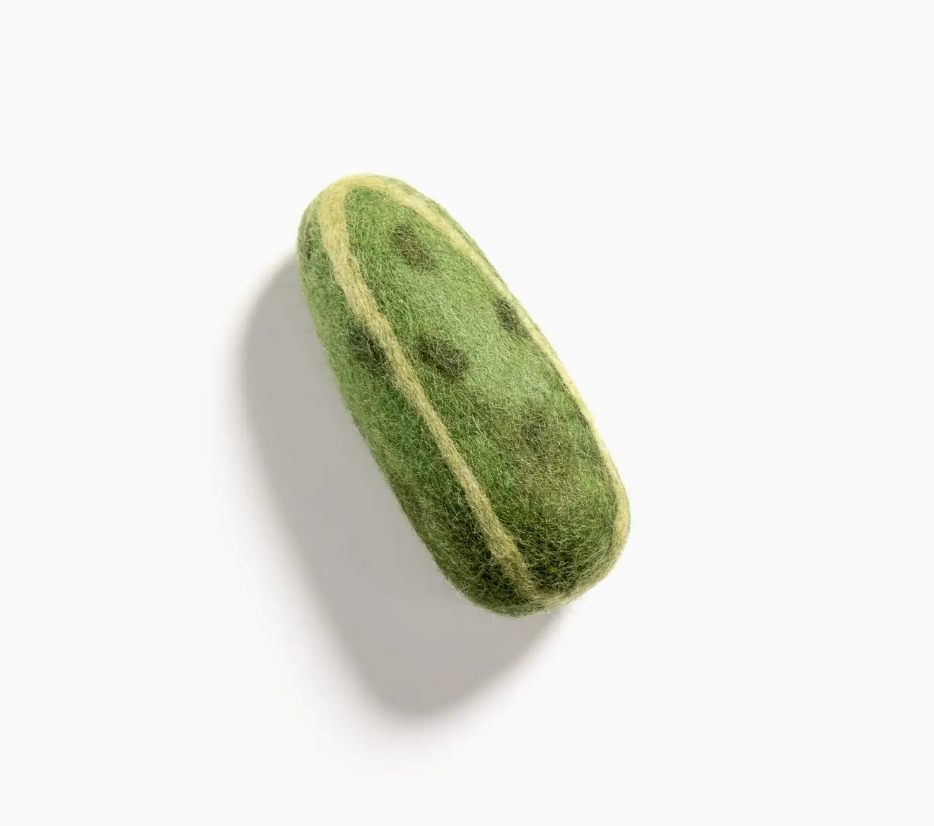 Awoo | Dill Pickle Felt Wool Dog Toy | Small