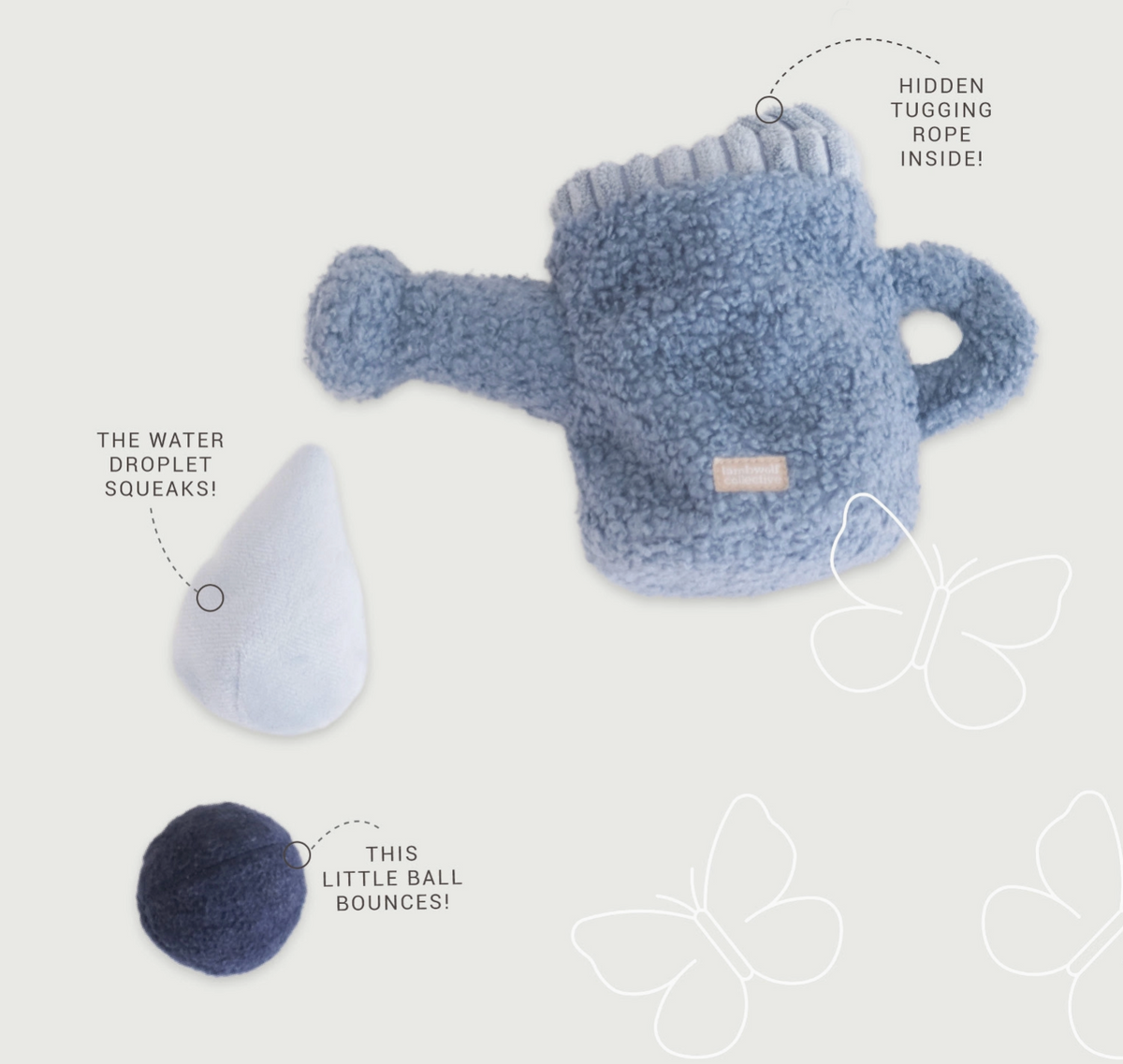 Lambwolf Collective | Watering Can  | Enrichment Dog Toy |  Squeaky Ball + Snuffle