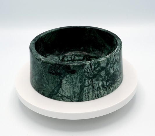 Studio Animaux | Marble Pet Bowl – Indian Dark Green – Small