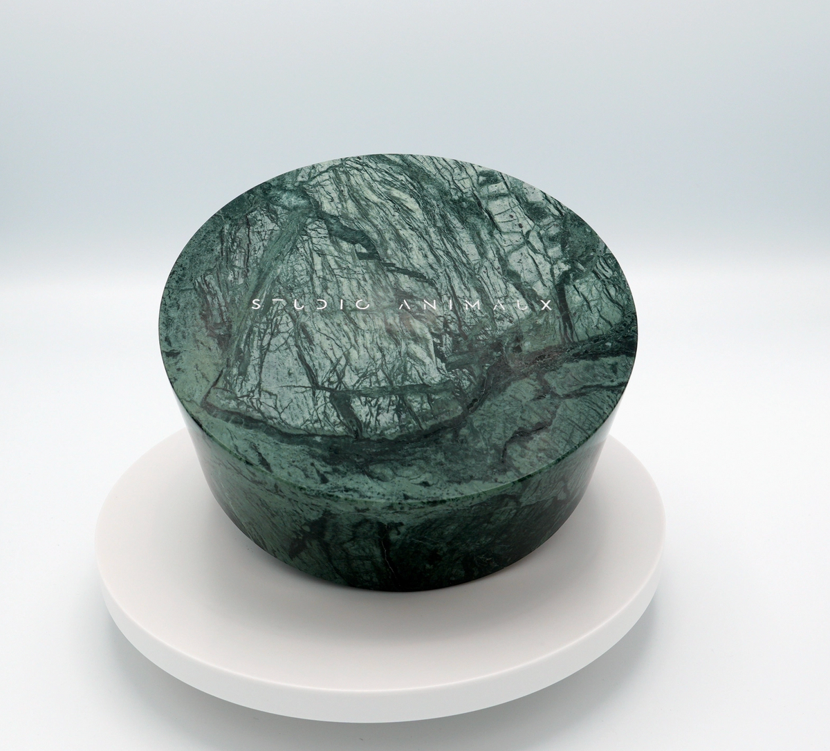 Studio Animaux | Marble Pet Bowl – Indian Dark Green – Small