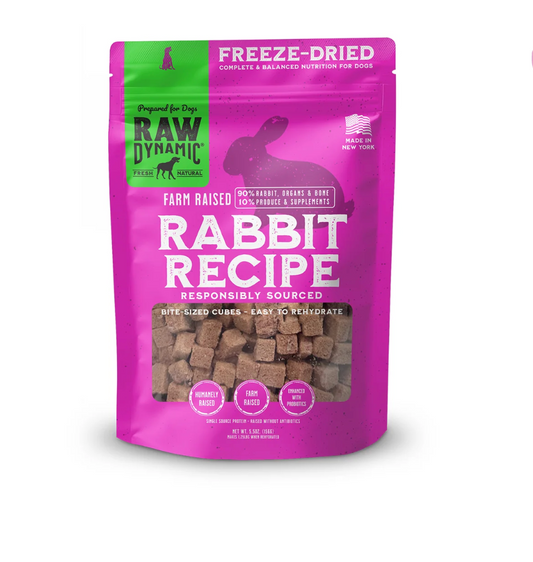 Raw Dynamic | Freeze-Dried Raw Rabbit Formula for Dogs-14oz