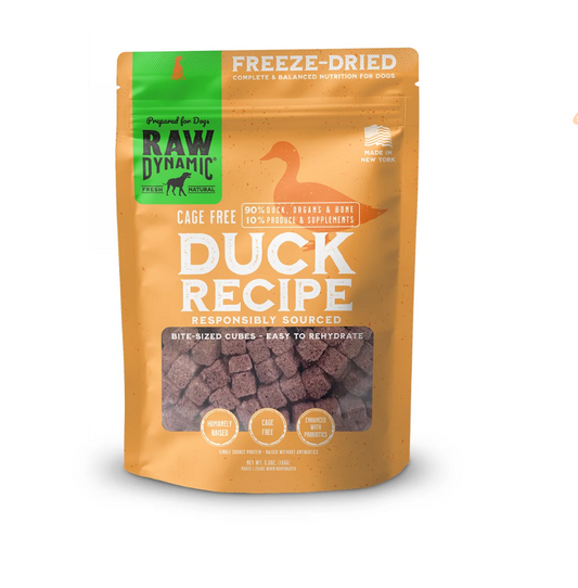 Raw Dynamic | Freeze-Dried Raw Duck Formula for Dogs-14oz