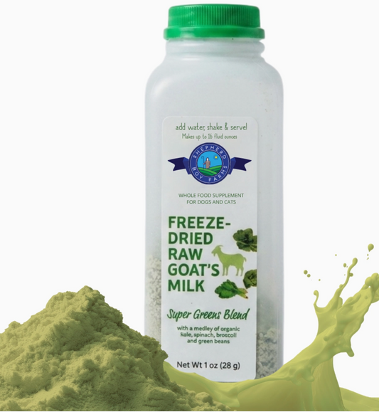 Shepherd Boy Farms | Freeze-Dried Raw Goat Milk Topper – Super Greens Blend-Small