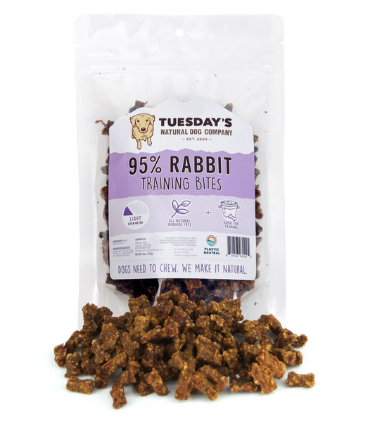 Tuesday’s Natural Dog Company |  95% Rabbit Training Bites – 6 oz