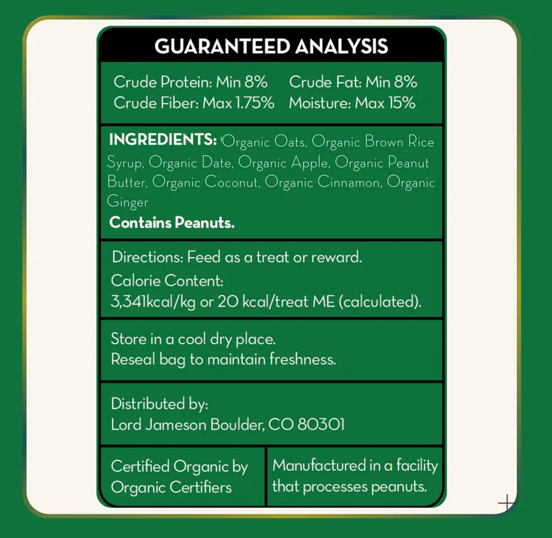 Lord Jameson | Holiday Christmas Cobbler Organic Dog Treats
