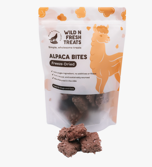 Wild N Fresh Treats | Freeze-Dried Alpaca Bites – 4 oz