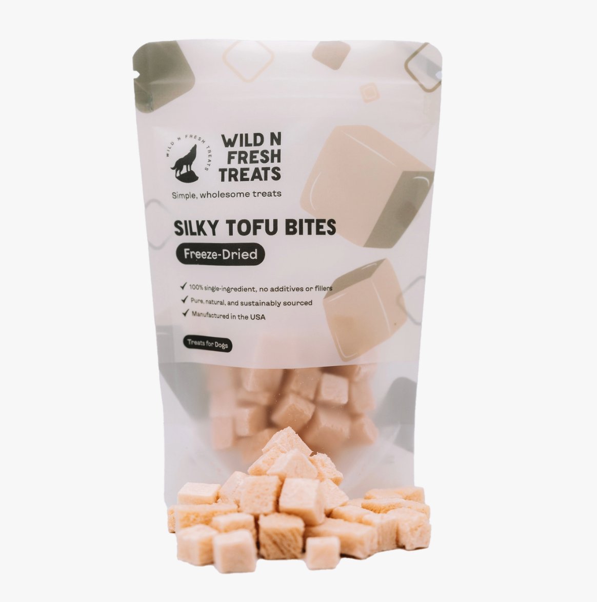 Wild N Fresh | Treats Freeze-Dried Silky Tofu Bites – 0.5 oz