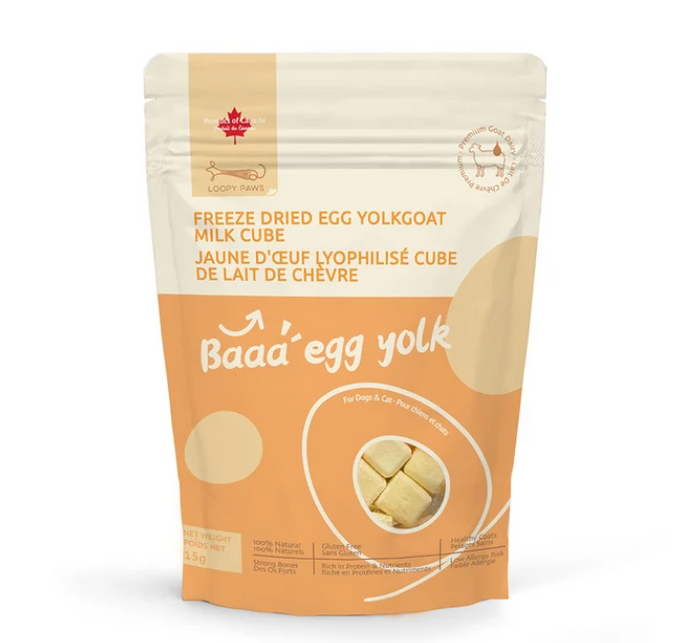 Loopy Paws | Freeze-Dried Egg Yolk Goat Milk Cube