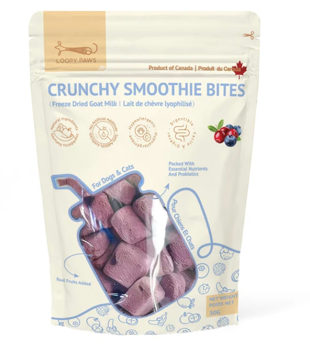 Loopy Paws Crunchy Smoothie Bites – Mixed Berry
