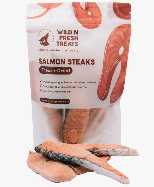 Wild n Fresh | Freeze-Dried Salmon Steaks   3 oz