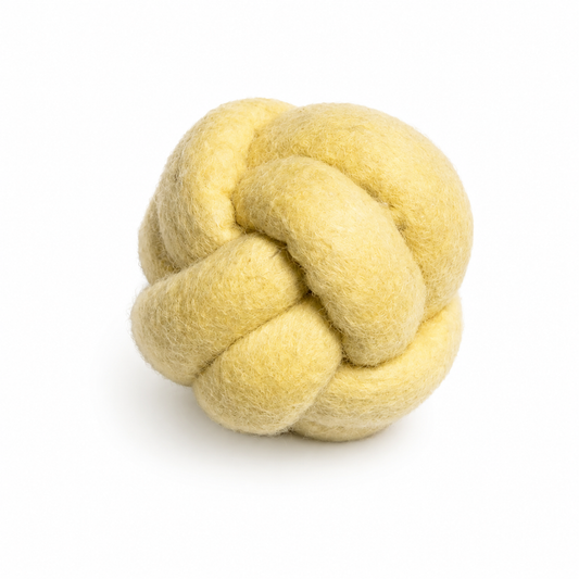 Awoo | Knot Today Felt Wool Puzzle Dog Toy – Yellow