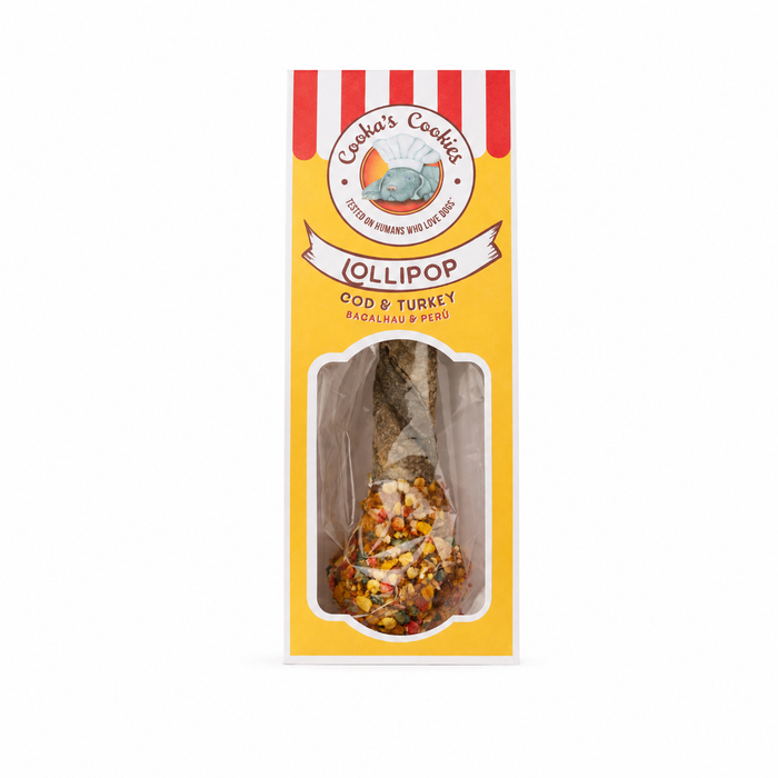 Cooka’s Cookies |  Cod & Turkey Dog Lollipop