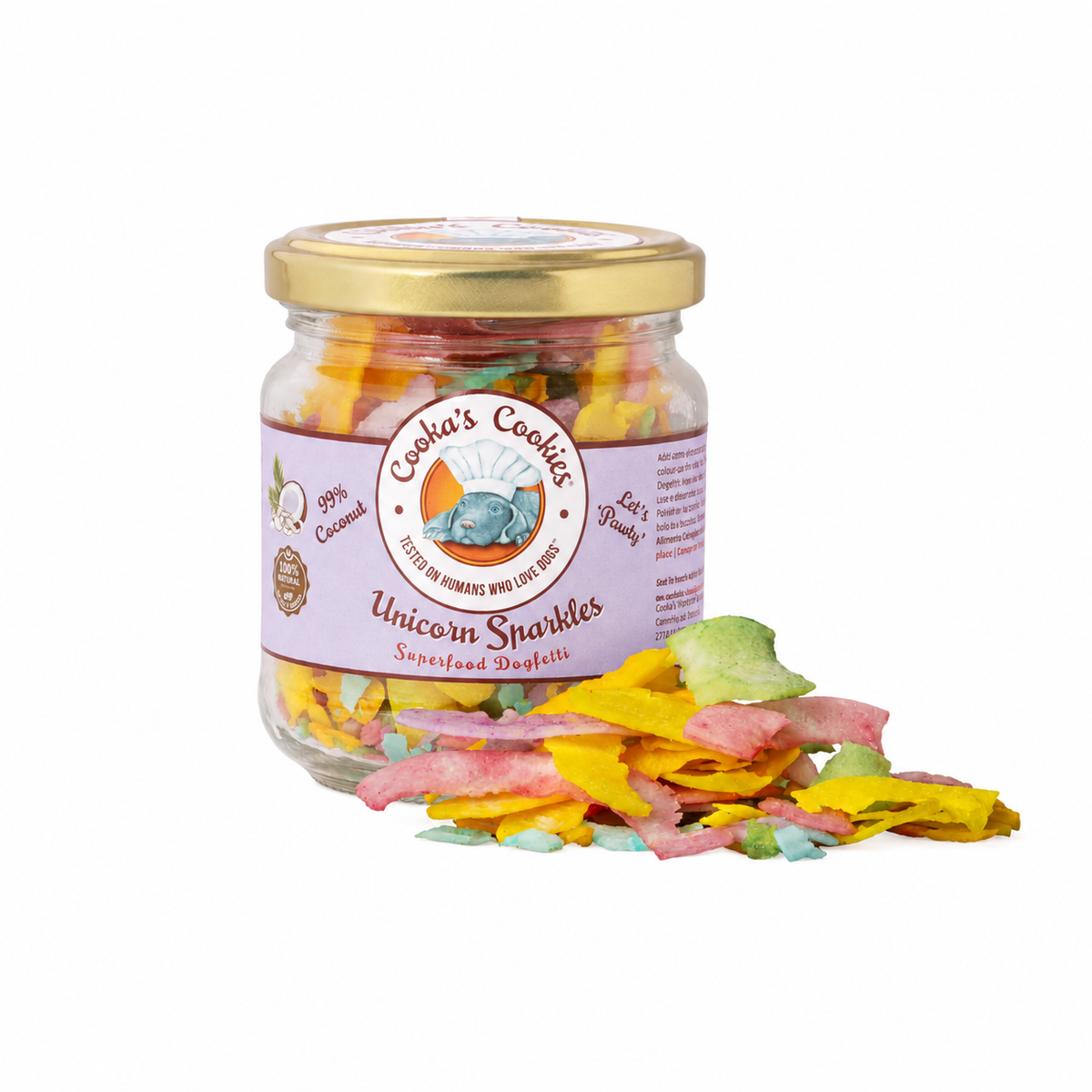 Cooka’s Cookies | Unicorn Sparkles Superfood Dogfetti – 40g
