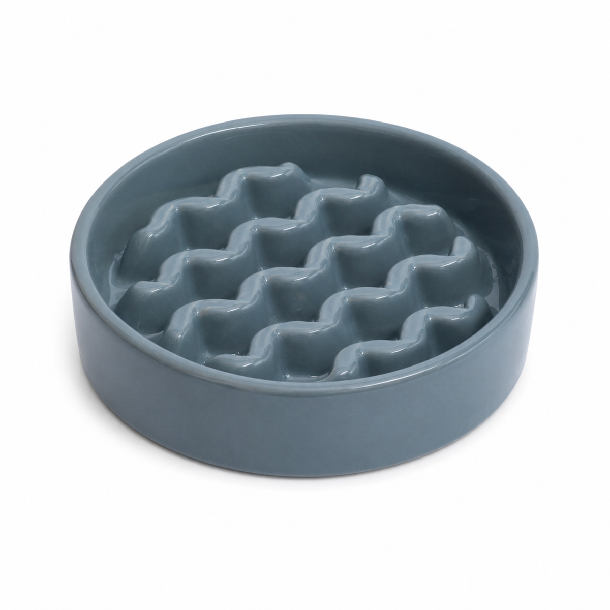 PEHOM | Macaroni Ceramic Slow Feeder Dog Bowl | Small