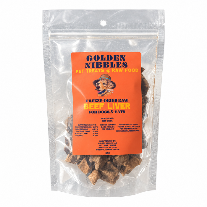 Golden Nibbles | Freeze-Dried Raw Beef Liver