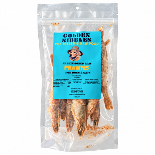 Golden Nibbles |Freeze-Dried Raw Prawns